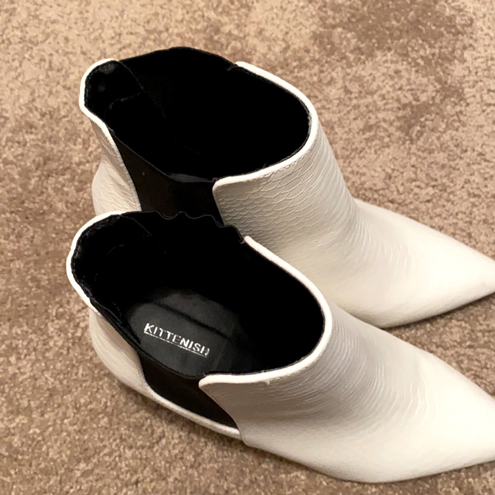 Kittenish white booties